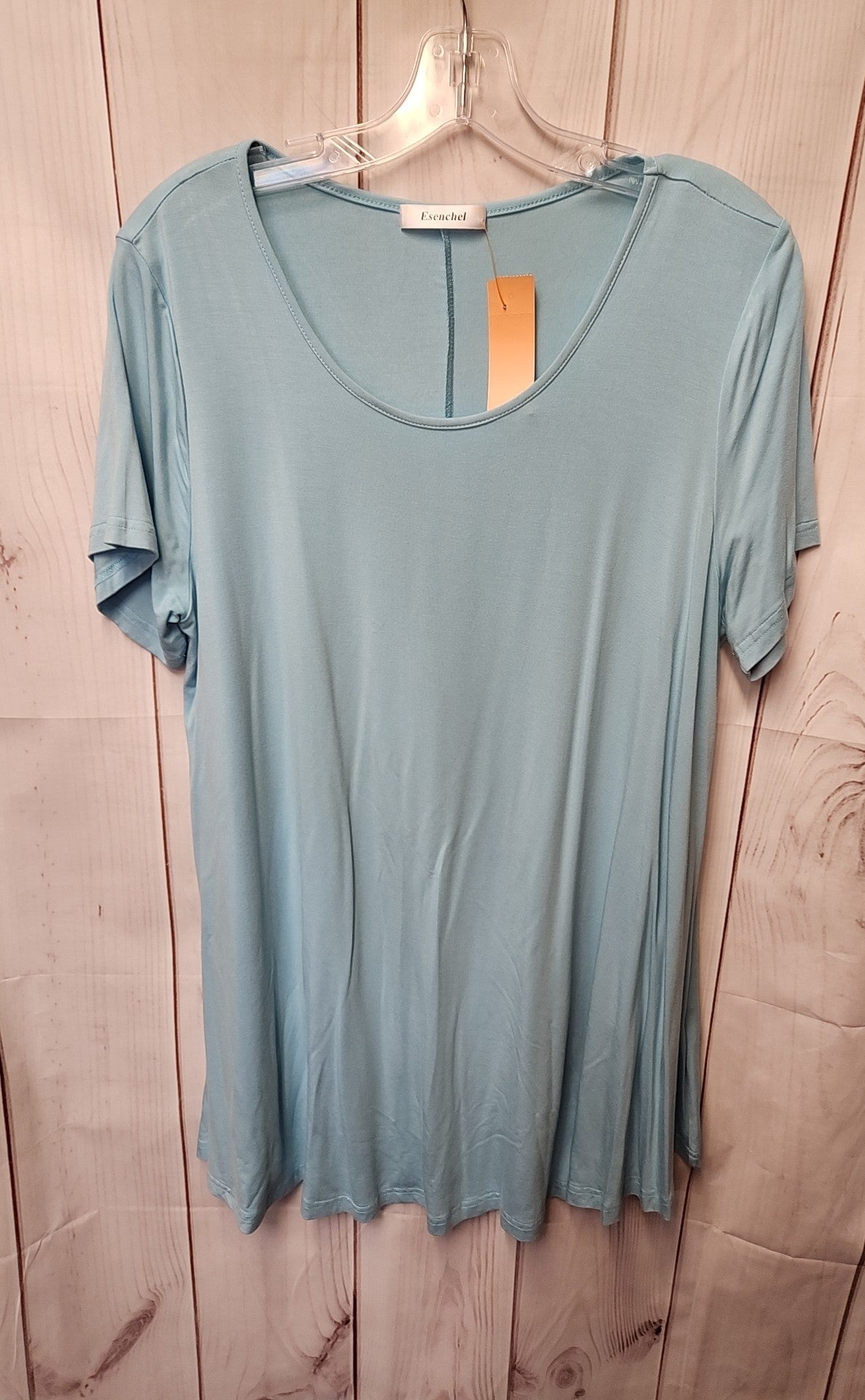 Esenchel Women's Size XL Light Blue 3/4 Sleeve Top