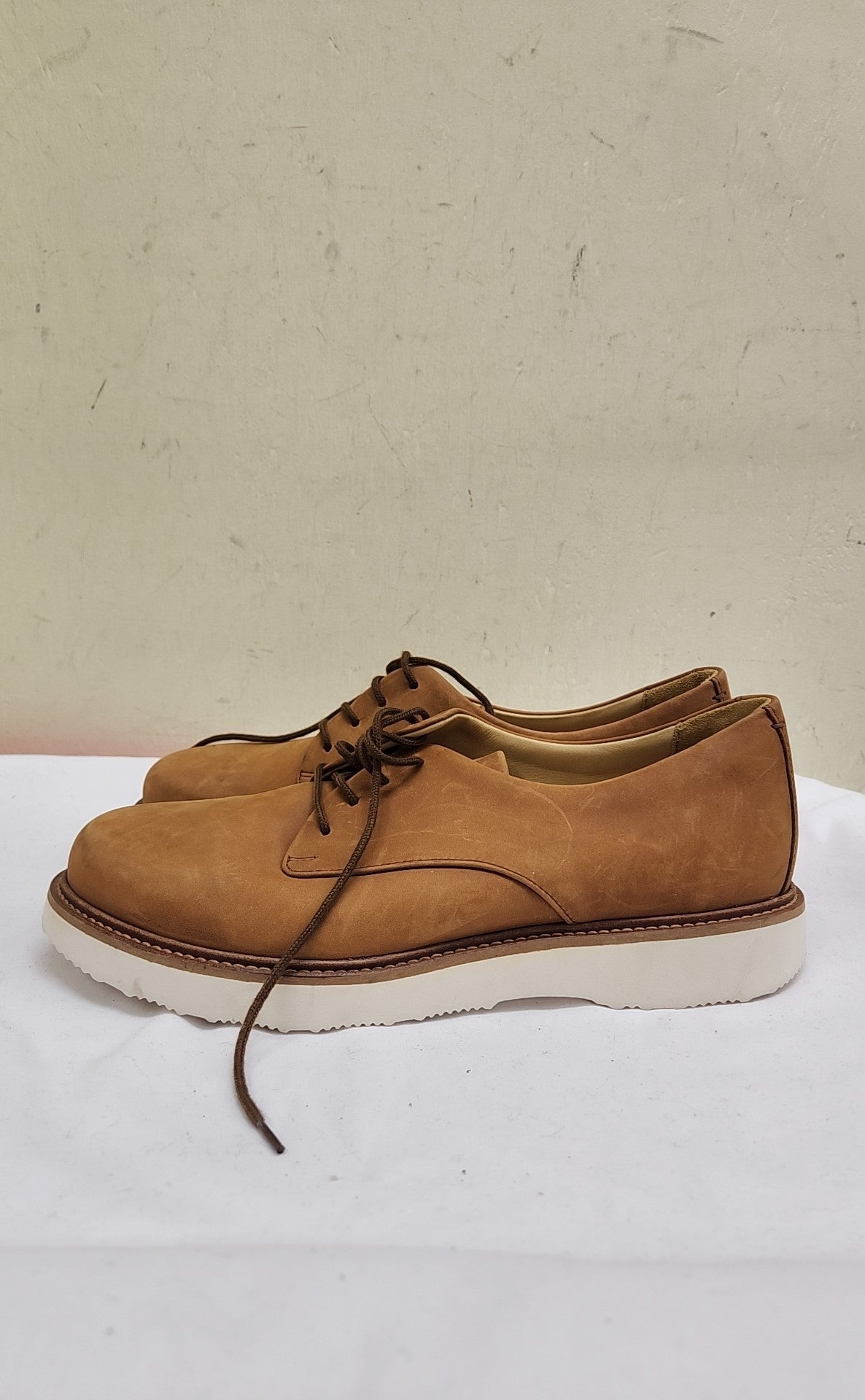 Hubbard Men's Size 10-1/2 Brown Leather Shoes