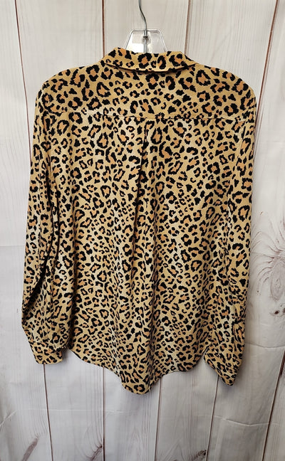 On 34th Women's Size XS Brown Animal Print Long Sleeve Top