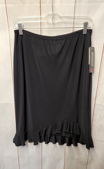 NWT Briggs Women's Size M Black Skirt