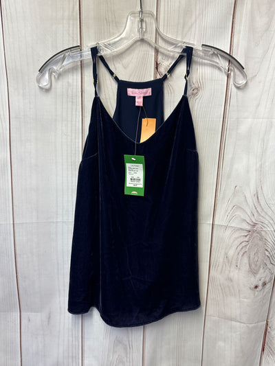 NWT Lilly Pulitzer Women's Size XXS True Navy Dusk Velvet Sleeveless Top