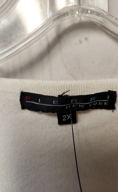 Pierri Women's Size 2X White Cardigan