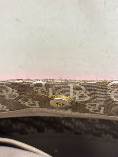 VTG Dooney & Bourke Gray Canvas Tote Bag AS IS - wear on corners