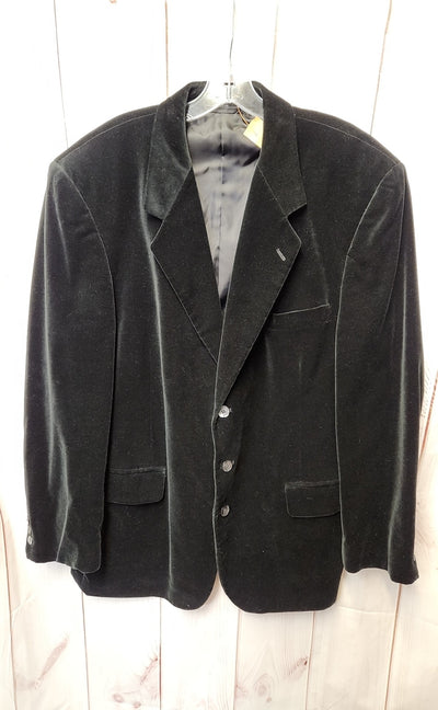 Gianelli Men's Size 46 Black Velour Sport Coat