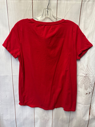 Michael Kors Women's Size L Red Short Sleeve Top