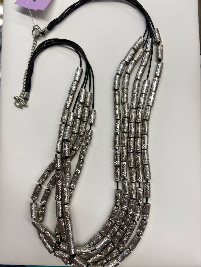 Silver Beaded Necklace