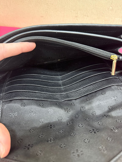 Tory Burch Black Leather Purse Bag As Is - wear