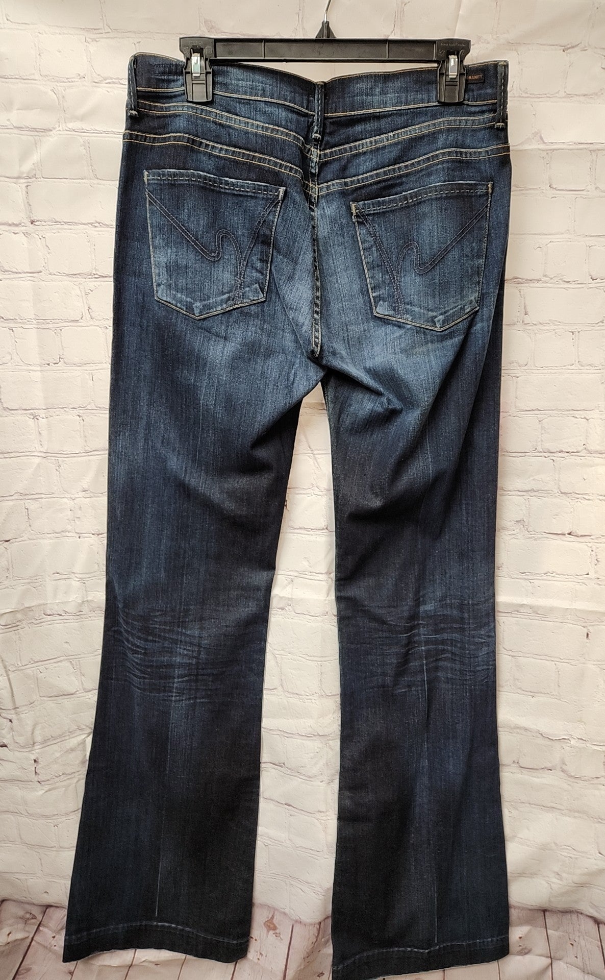 Citizens of Humanity Women's Size 31 Blue Jeans Hutton Medium Rise Wide Leg