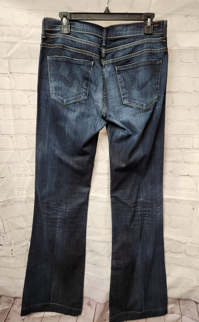 Citizens of Humanity Women's Size 31 Blue Jeans Hutton Medium Rise Wide Leg