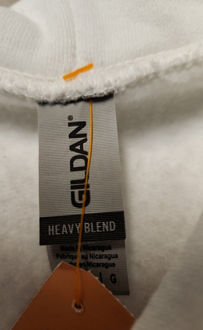 Gildan Women's Size L White Hoodie