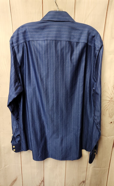 Egara Men's Size L Blue Shirt