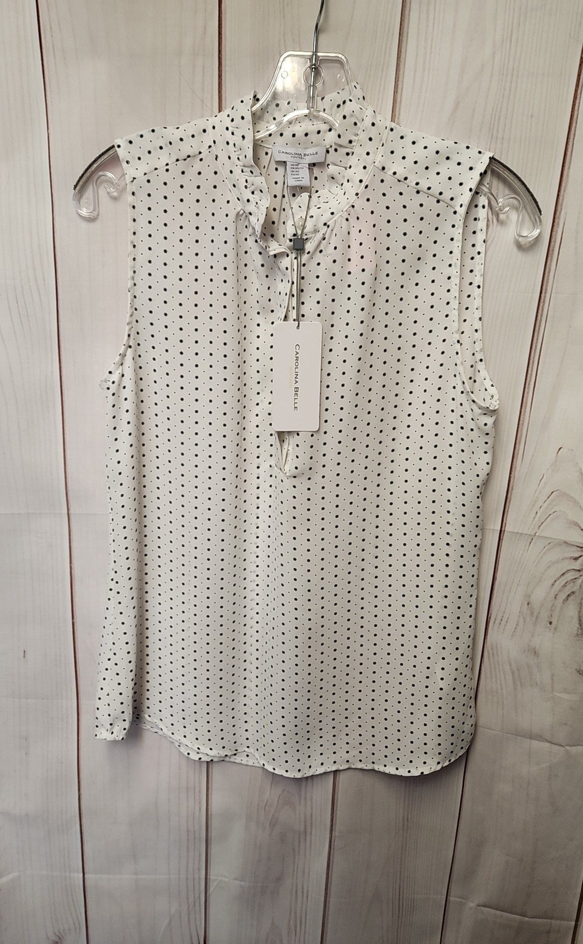 NWT Carolina Belle Women's Size XS White Sleeveless Top