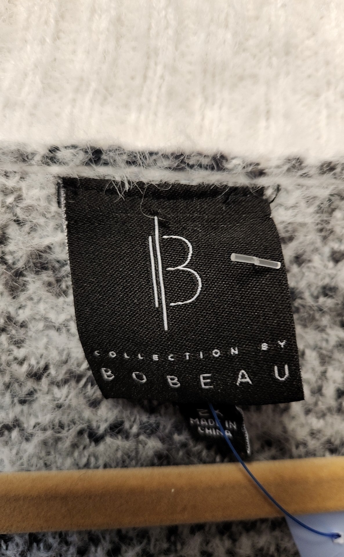 Bobeau Women's Size 2X Gray Cardigan