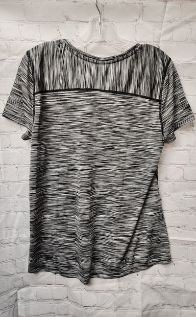 NWT Tek Gear Women's Size L Gray Short Sleeve Top