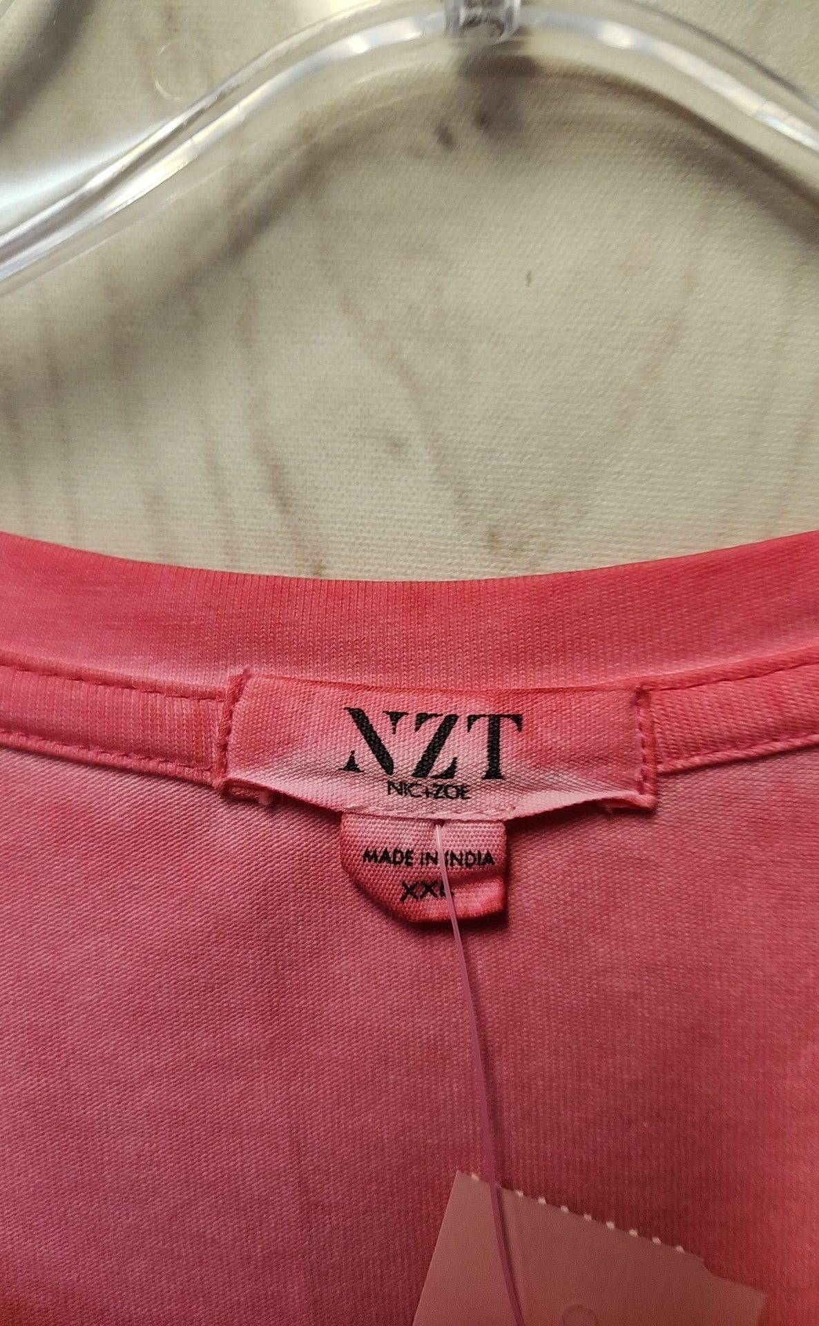 Nic & Zoe Women's Size XXL Pink Short Sleeve Top