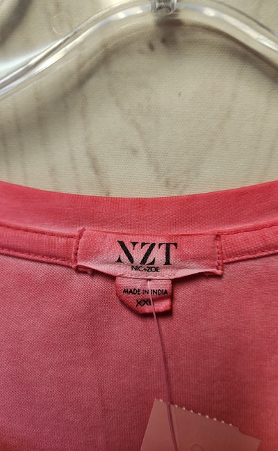 Nic & Zoe Women's Size XXL Pink Short Sleeve Top