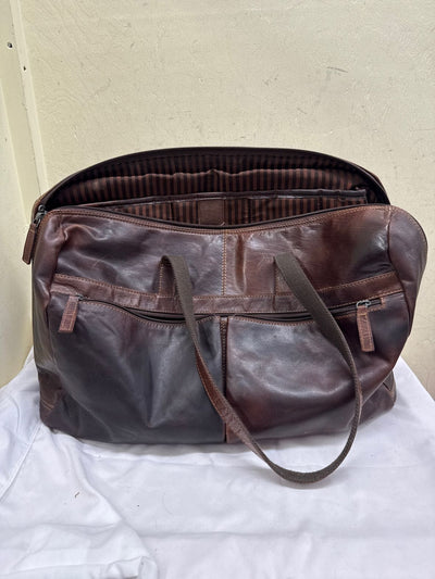 Jack Georges Brown Leather Duffle Bag