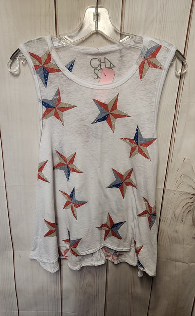 Chasor Women's Size S White Sleeveless Top