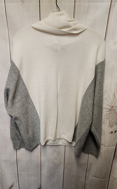 Splendid Women's Size M White & Gray Sweater