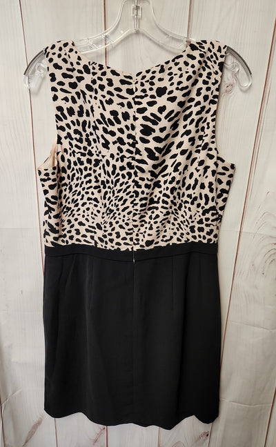 Loft Women's Size 10 Black & Pink Animal Print Dress