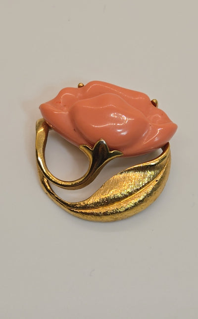 Avon Gold Flower Brooch Pin