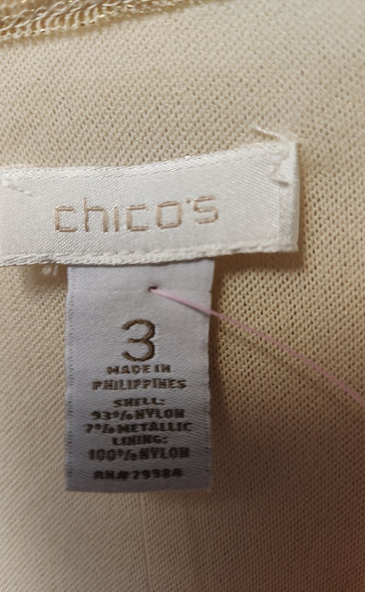 NWT Chico's Women's Size 3 = US XL Gold Sleeveless Top