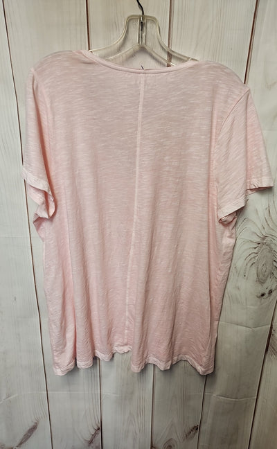 J Jill Women's Size XL Pink Short Sleeve Top