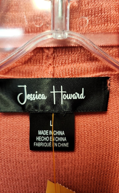 Jessica Howard Women's Size L Pink Cardigan