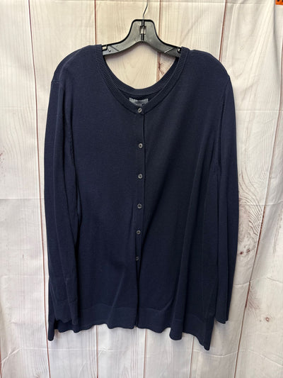 Croft & Barrow Women's Size 3X Navy Cardigan