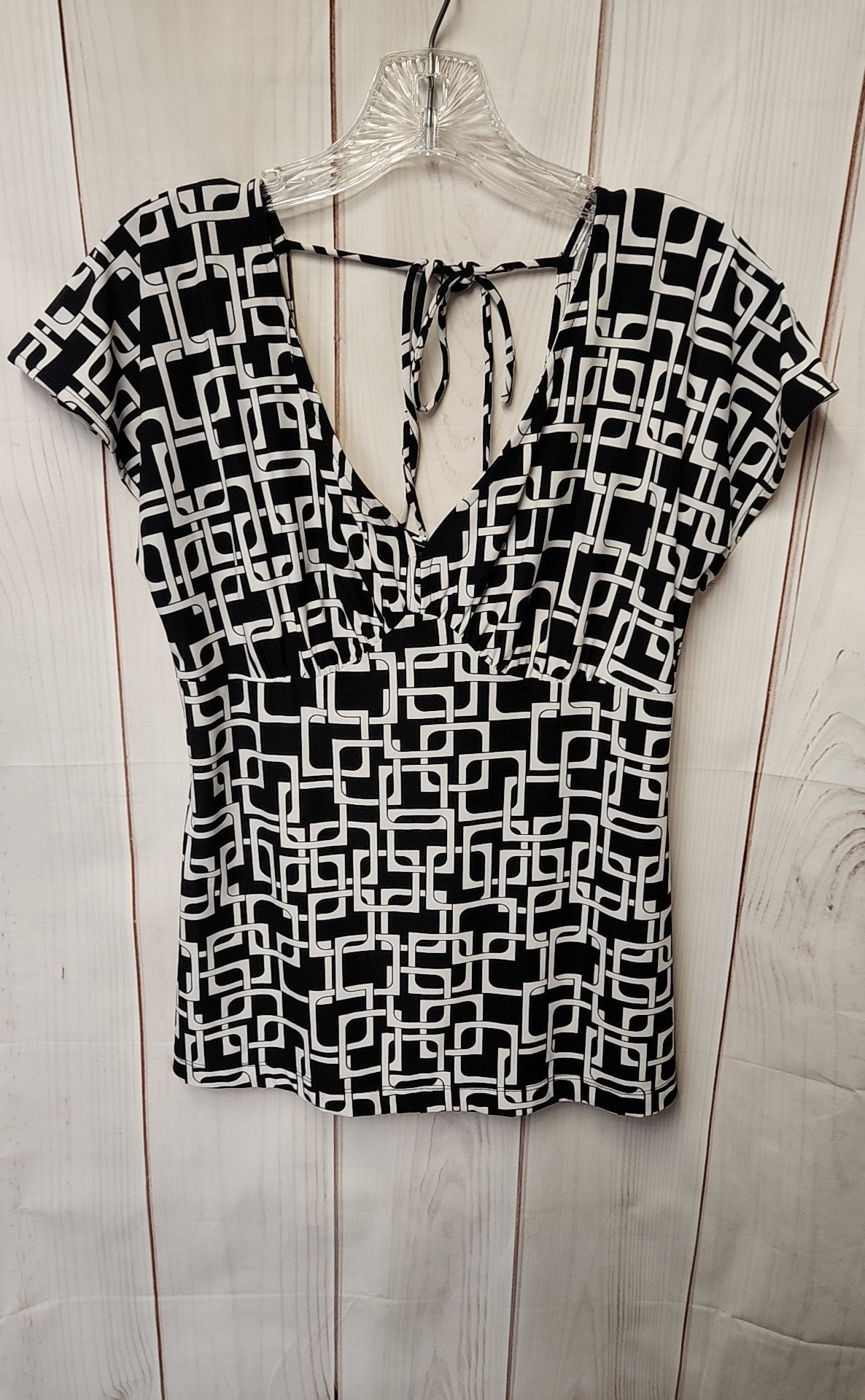 Essentials By Milano Women's Size S Black Short Sleeve Top