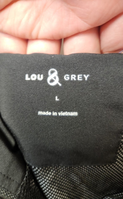 Lou & Grey Women's Size L Gray Animal Print Jacket