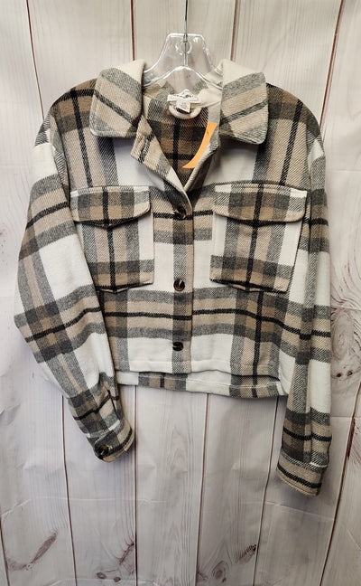 For The Republic Women's Size M White & Tan Jacket