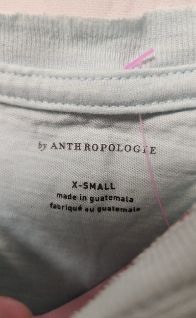 Anthropologie Women's Size XS Light Blue Short Sleeve Top