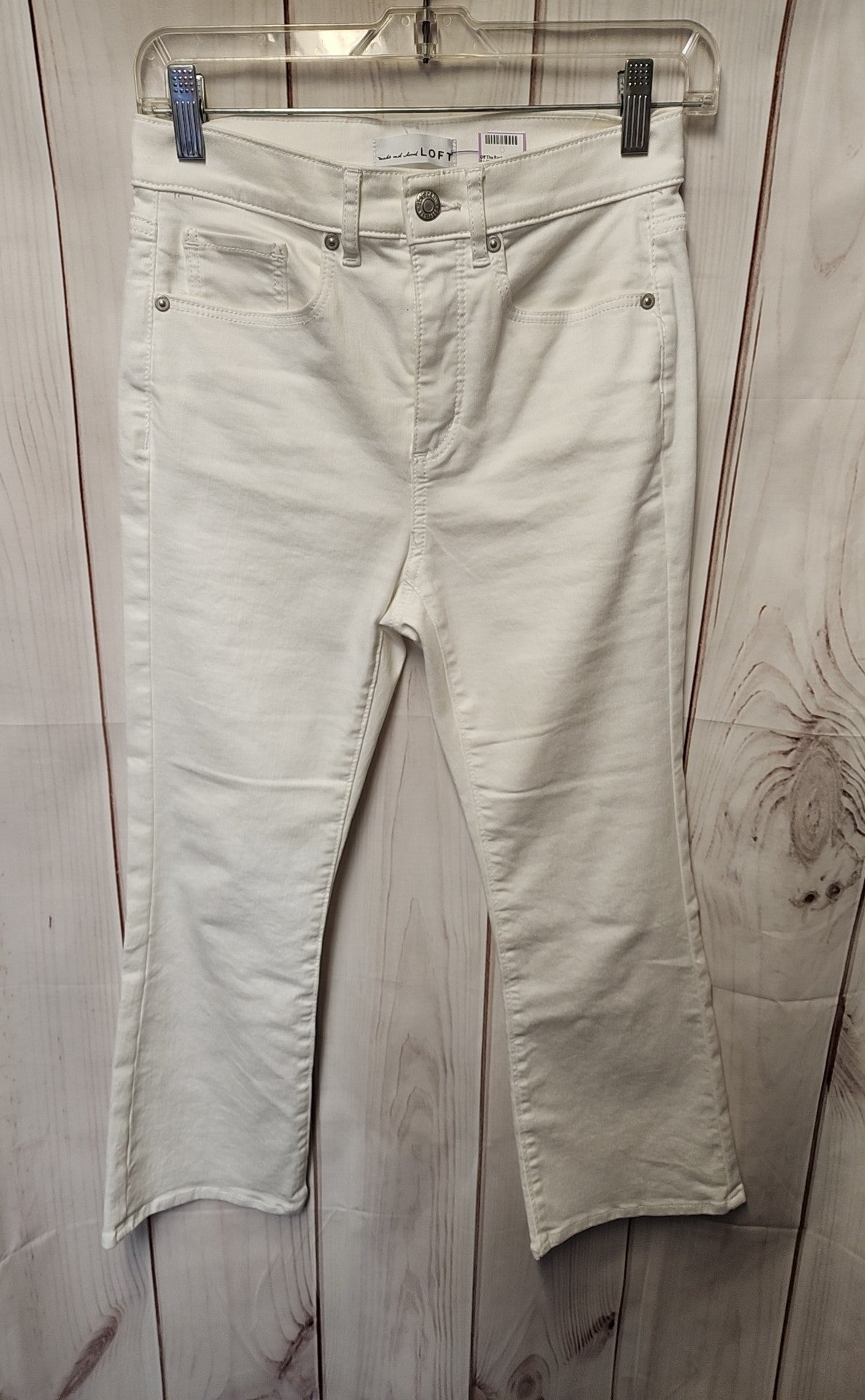 Loft Women's Size 25 (0) White Jeans The Kick Crop