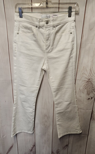 Loft Women's Size 25 (0) White Jeans The Kick Crop