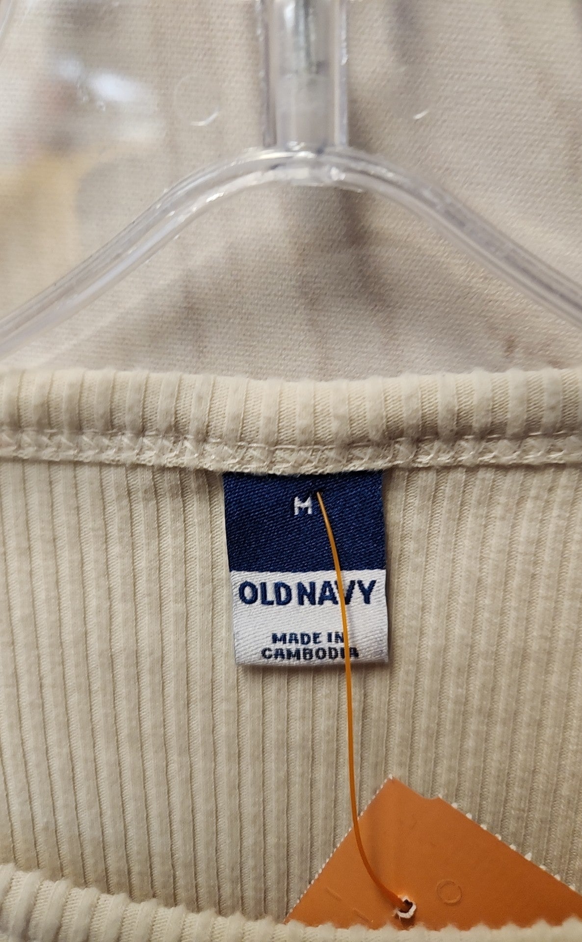 Old Navy Women's Size M White Long Sleeve Top