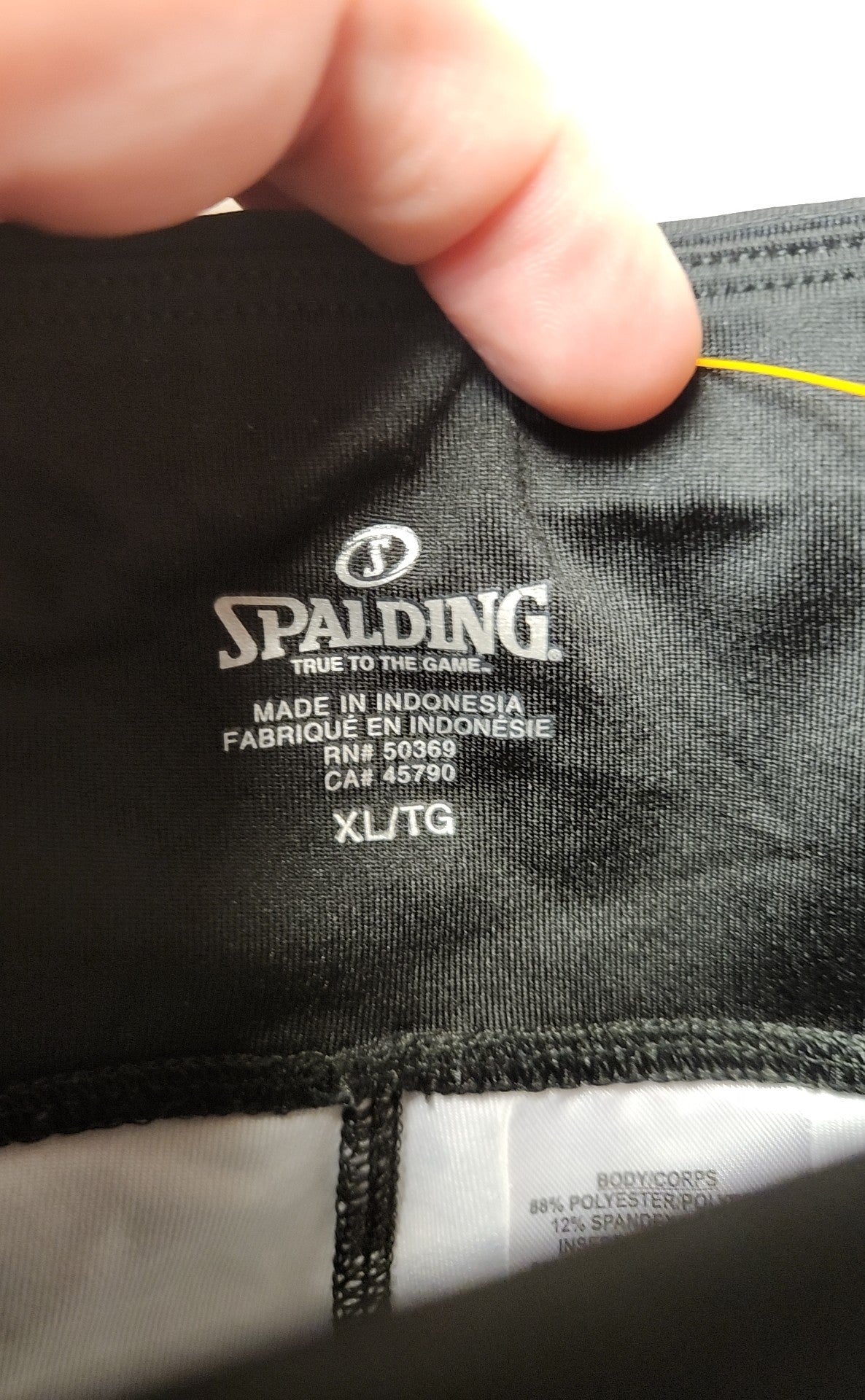 Spalding Women's Size XL Black Leggings