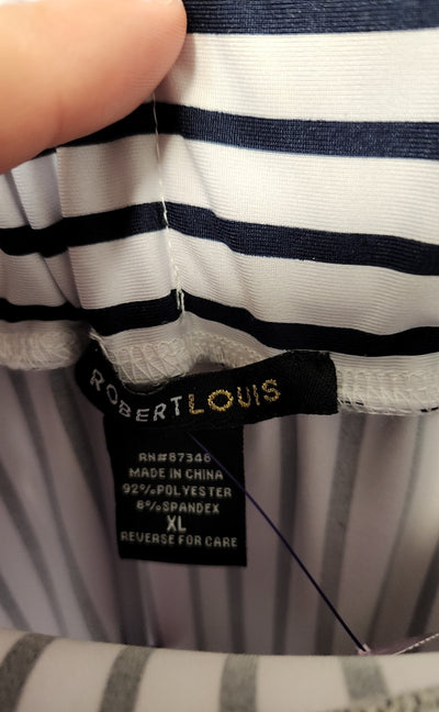 Robert Louis Women's Size XL White & Blue Skirt