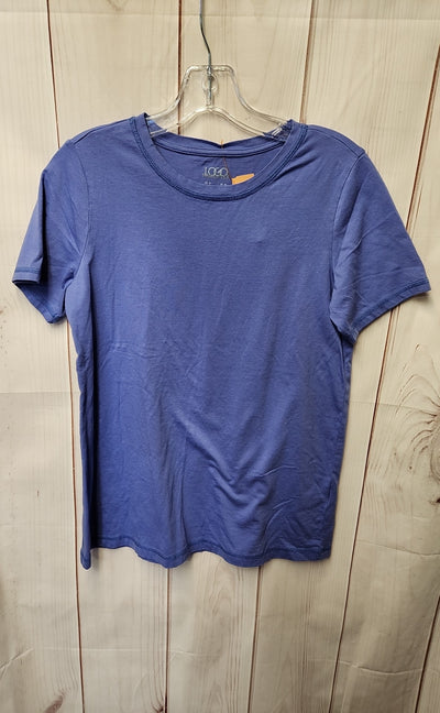 Logo Women's Size S Blue Short Sleeve Top