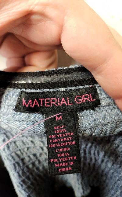 Material Girl Women's Size M Blue & Black Dress