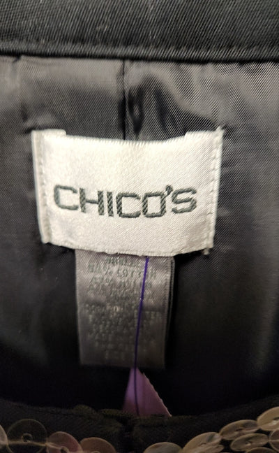 Chico's Women's Size 3 = US XL White & Black Cardigan