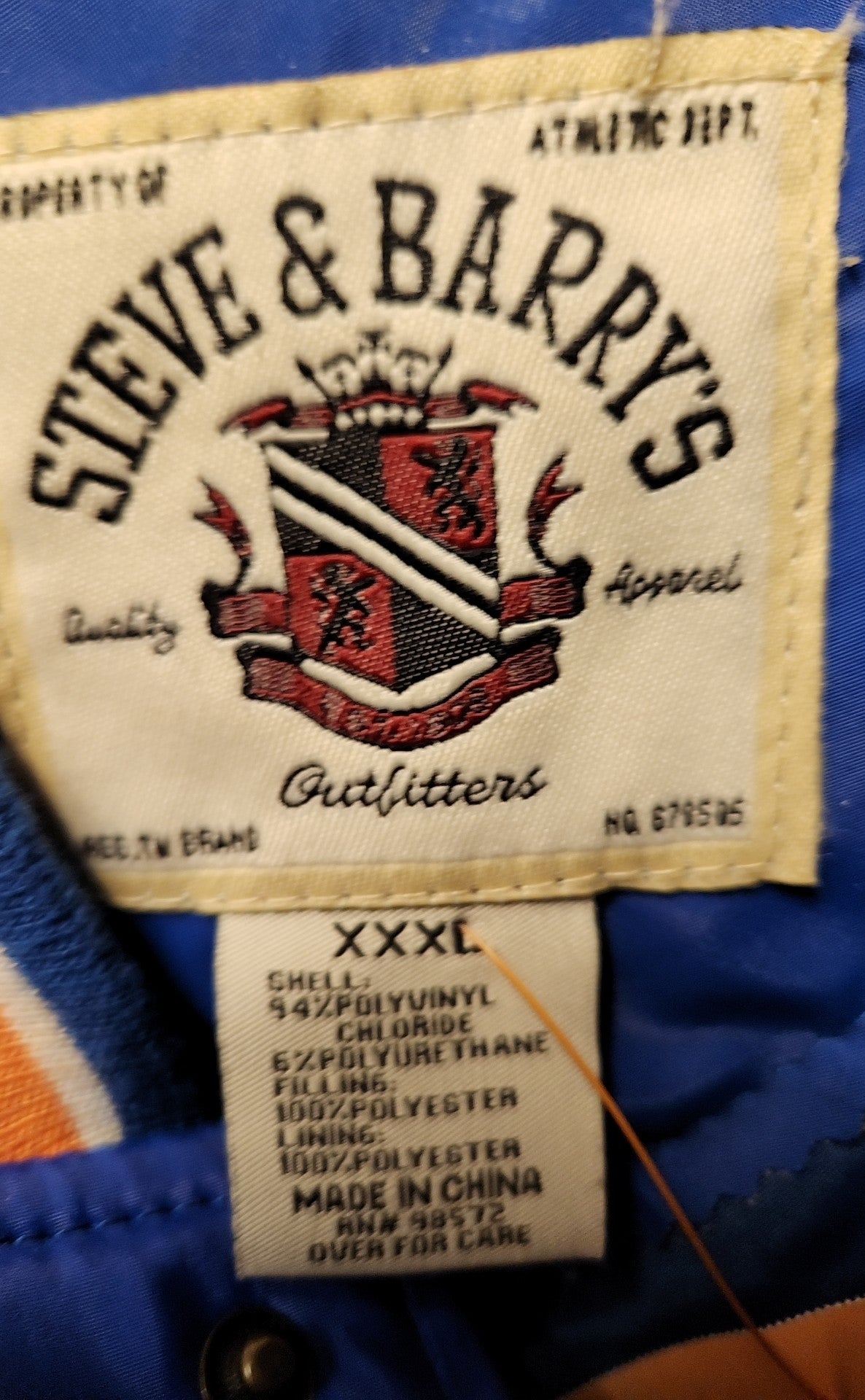 Steve & Barry's Men's Size XXXL Blue University of Illinois Jacket Cheif Varsity