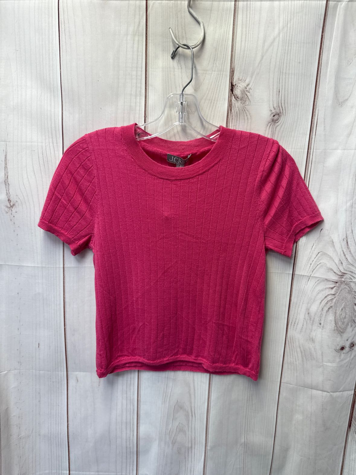 J Crew Women's Size M Pink Knit Short Sleeve Top