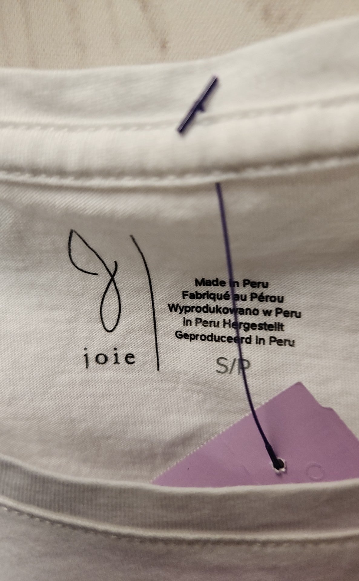 Joie Women's Size S White Short Sleeve Top