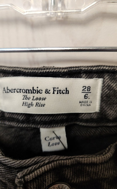 NWT Abercrombie & Fitch Women's Size 28 (5-6) Black Jeans The Loose High Rise