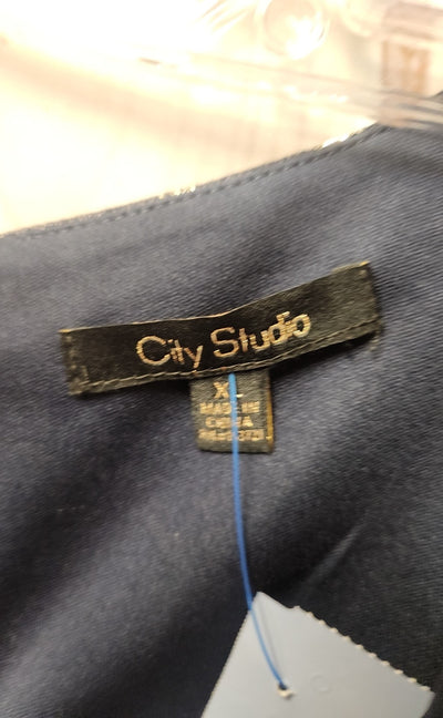 City Studio Women's Size XL Navy Dress