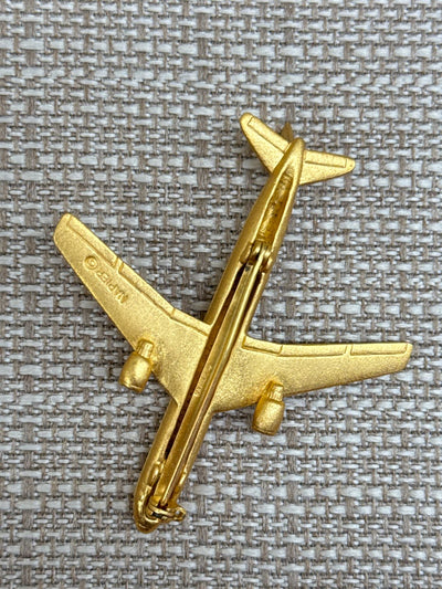 Napier Signed Gold Airplane Brooch Pin