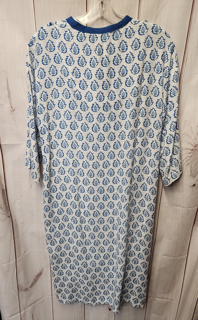 Charter Club Women's Size S White & Blue Dress
