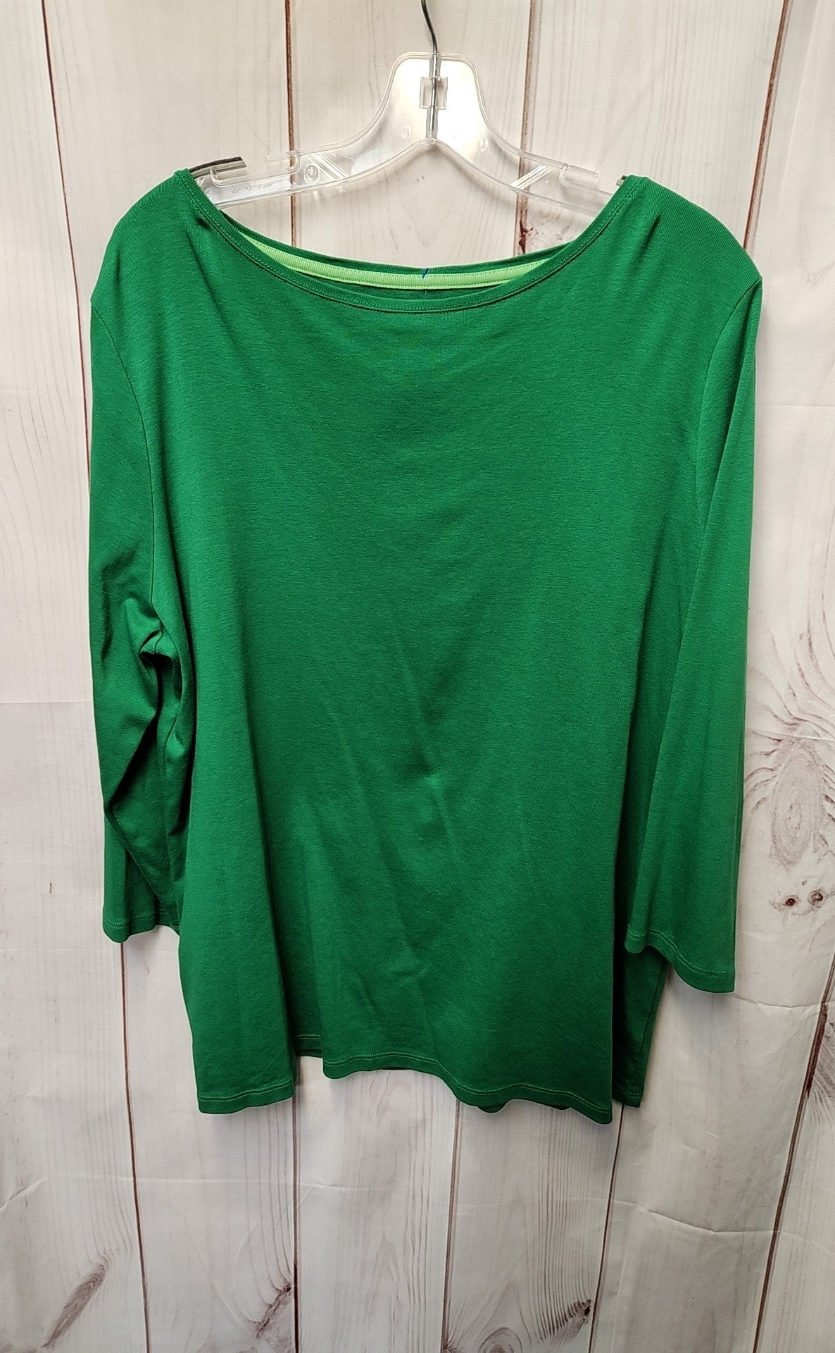 Talbots Women's Size 2X Green 3/4 Sleeve Top