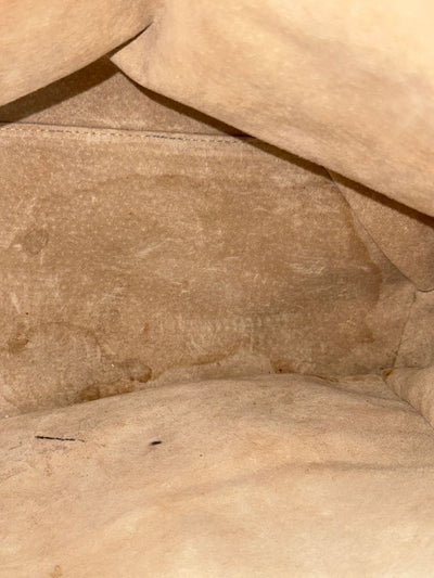 Nancy Gonzalez Geniune Python & Crocodile Skin Tan/Silver Large Purse Bag AS IS